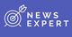 Logo with a bullseye and "News Expert" text on a purple background.