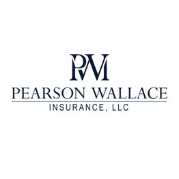 Logo of Pearson Wallace Insurance, LLC on a white background with stylized "PW" initials.
