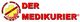 Logo mit gelbem Kreuz und Text "DER MEDIKURIER" in Rot.