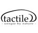 Logo mit Schriftzug "tactile - unique by nature" in geschwungenem Design.