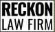 "Reckon Law Firm logo in bold black letters on a white background."
