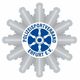 Emblem des Polizeisportverbands Erfurt e.V. mit silbernem Stern und blauer Mitte.