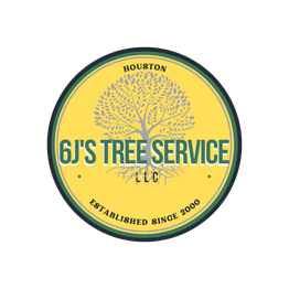 6J's Tree Service logo with a tree illustration, established since 2000 in Houston.