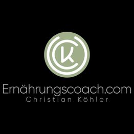 Logo: Ernährungscoach.com, Christian Köhler, grünes Symbol mit stilisiertem "C" und "K".