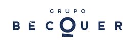 Logo de Grupo Becquer con letras grandes en azul oscuro sobre fondo blanco.