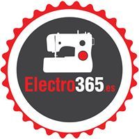 Logo de Electro365.es: máquina de coser dentro de un círculo rojo y negro.