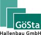 Logo von GöSta Hallenbau GmbH mit drei grünen Rechtecken und Schriftzug.