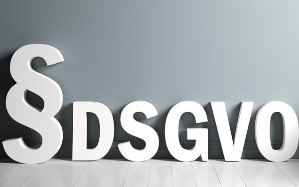 DSGVO in 3D Buchstaben