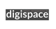 "Dunkles Logo mit der Aufschrift 'digispace' und 'digital-mediaservice.de' in Weiß."