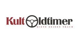 Logo: "Kult Oldtimer" mit Lenkrad-Symbol. Slogan: "Miete deinen Traum".