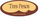 Logo eines mexikanischen Restaurants mit dem Namen "Tres Pesos".