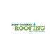 Logo of Port Orchard Roofing with a droplet above the text.