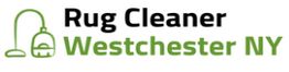 "Rug Cleaner Westchester NY logo with a green cleaning machine icon."