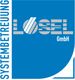 Logo der Firma Lösell GmbH in Blau und Weiß mit dem Schriftzug "SYSTEMBETREUUNG".