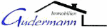 Logo: Silhouette eines Hauses, Text "Immobilien Gudermann" in Blau und Schwarz.