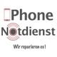 Phone Notdienst-Logo mit Handy-Ikone. Text: "Wir reparieren es!".