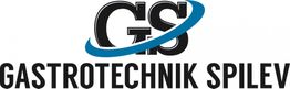 Logo mit den Buchstaben GTS und einem blauen Bogen, darunter "Gastrotechnik Spilev".