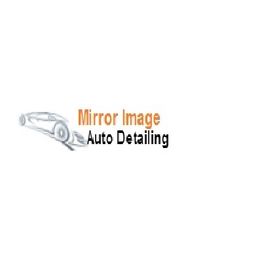 Logo with car graphic and text: "Mirror Image Auto Detailing."