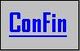Text "ConFin" in blau auf grauem Hintergrund, mit einer Linie darunter.