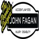 John Fagan logo with text: "The People's Lawyer. Accident Lawyers. Injury · Disability."
