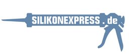 Logo: Silikonpistole mit der Aufschrift "SILIKONEXPRESS.de" in blauer Farbe.