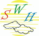 Logo mit Buchstaben "S", "W", "H" in Rot, Grün und Blau, gelbe Linien und Wolken darunter.