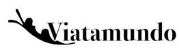 Logotipo de "Viatamundo" con una figura estilizada en la esquina izquierda.