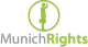 Logo mit grüner Silhouette einer Person mit Aktentasche und dem Text "MunichRights".