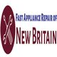 Logo of Fast Appliance Repair of New Britain with wrench and screwdriver graphic.