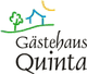 Logo mit Baum, Haus und Sonne; Text: "Gästehaus Quinta".