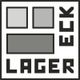 Logo mit drei Rechtecken und dem Text "Lager Eck".