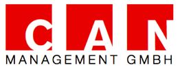 Logo der CAN Management GmbH: Die Buchstaben C, A, N vor roten Quadraten.