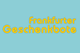Gelber Text "Frankfurter Geschenkbote" auf blauem Hintergrund.