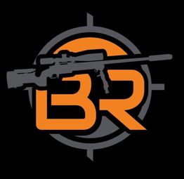 Orange "BR" logo with a rifle and crosshair on a black background.