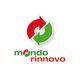 Logo "Mondo Rinnovo" con frecce verdi e rosse che formano un cerchio.
