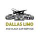 Dallas Limo logo with cars and a plane above, features text "Dallas Limo and Black Car Service".