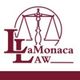 LaMonaca Law logo featuring scales of justice design.
