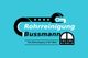 Logo mit Rohrschlüssel und Text: "Rohrreinigung Bussmann - Ihre Rohrreinigung in der Nähe".