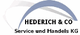 Logo mit blauem Bogen und Text "Hederich & Co, Service und Handels KG".