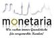 Logo "monetaria" mit Skyline und Text: "Wir suchen immer Grundstücke für vorgemerkte Kunden".