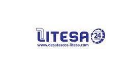 Logotipo de Litesa con enlace y símbolo de atención 24 horas.