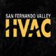 "Logo with text 'San Fernando Valley HVAC' in yellow on a dark background."