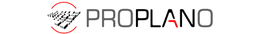 Logo mit Schriftzug "PROPLANO", daneben ein Kreis mit schachbrettartigem Muster links außen.