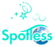 Spotless Magic World logo with stars, bubbles, a house, and the Earth.