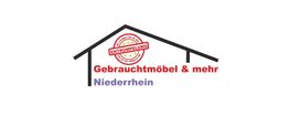 Logo: Hausdach, Text "Entrümpelung", "Gebrauchtmöbel & mehr", "Niederrhein".