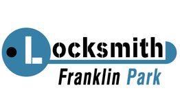 Logo of "Locksmith Franklin Park" with text in a stylized key shape.
