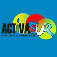 Logo de Activasur con texto: Educación, Ocio y Tiempo Libre, sobre fondo azul.