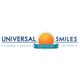 Logo: "UNIVERSAL SMILES DENTISTRY" with orange, text "CARING • GENTLE • TRUSTED" below.