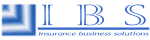 Logo der Firma "Insurance Business Solutions" mit blauem Design und Initialen "IBS".