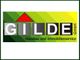 Logo der GILDE GmbH: Hausbau und Immobilienservice, mit grünem Farbverlauf und rotem Dach.